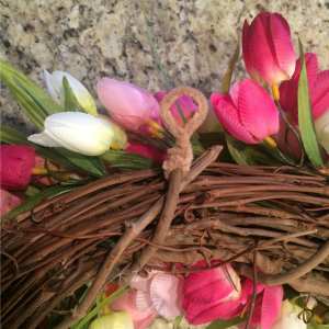 Spring Tulip Wreath From the Family With Love pipe cleaner