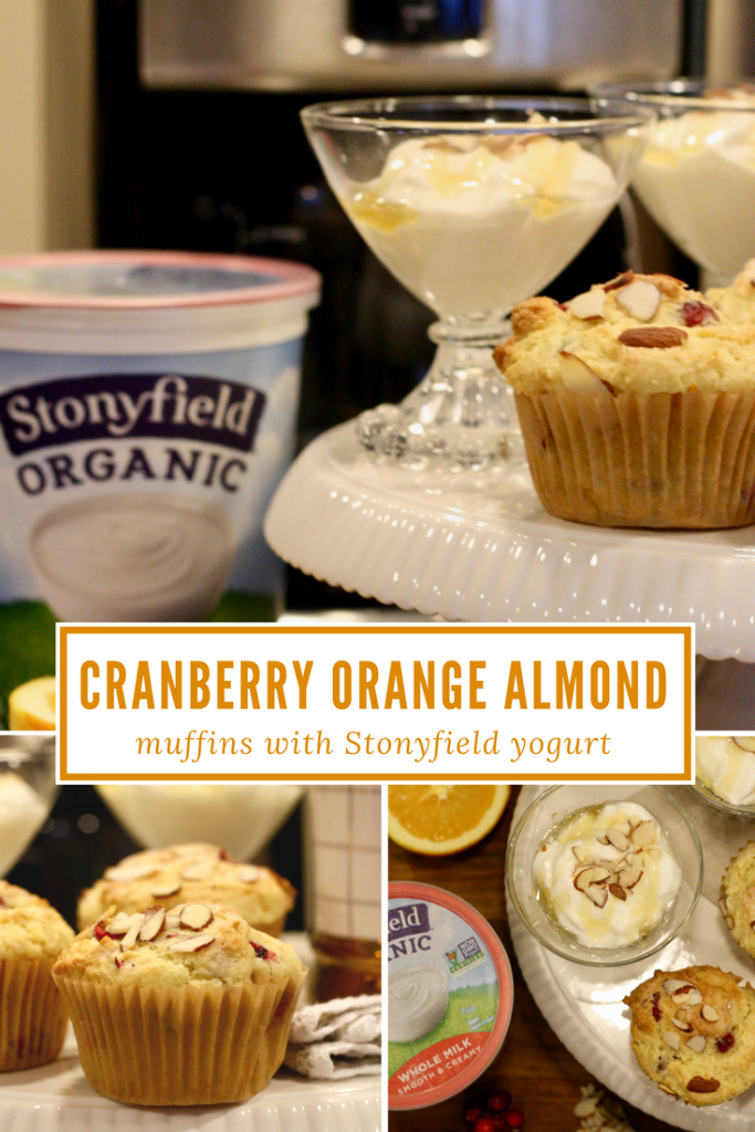 In the Kitchen with Stonyfield_ Cranberry Orange Almond Muffins - recipe - From the Family With Love-3