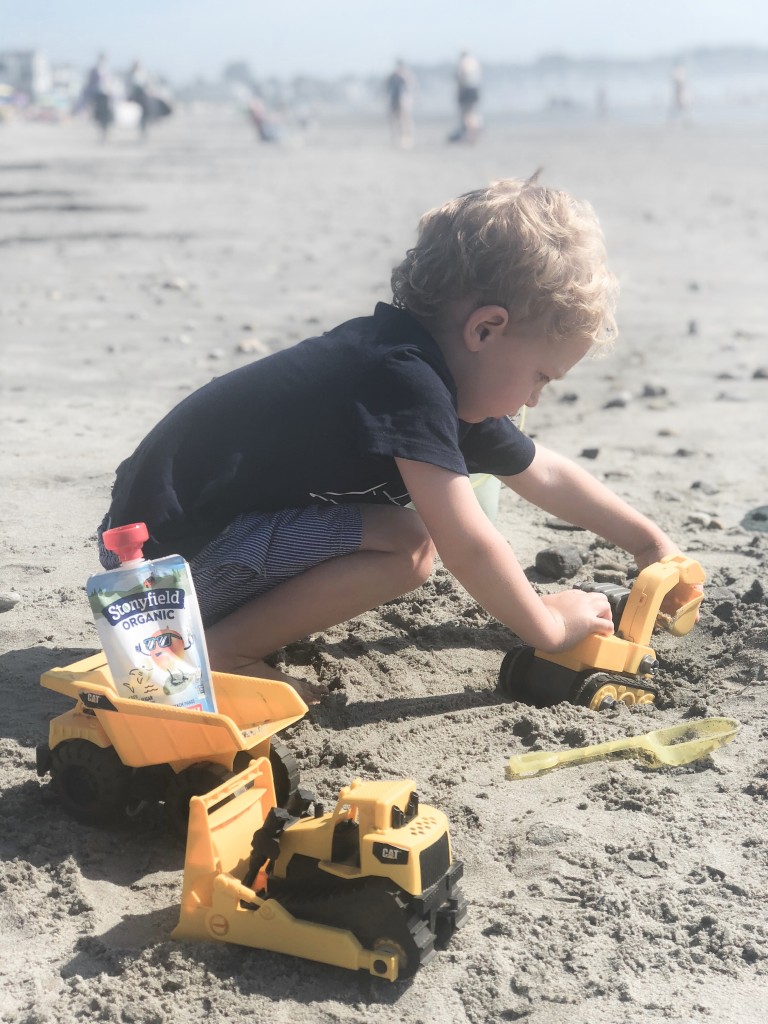 From the Road: NH Jenness State Beach Rye NH - Tonka trucks in sand
