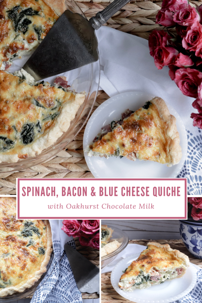 Spring Planting and Mud Season with Oakhurst Chocolate Milk with Spinach, Bacon & Blue Cheese Quiche Recipe - From the Family