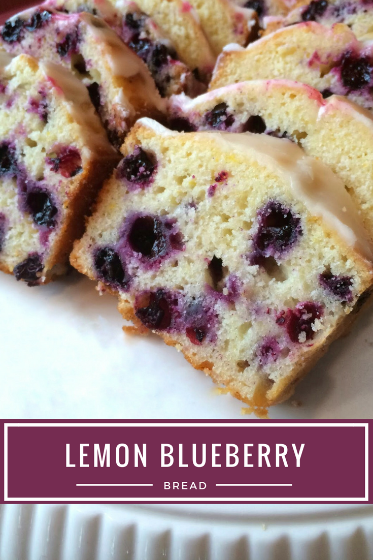 Grandma's Lemon Blueberry Bread recipe with lemon glaze frosting From the Family With Love