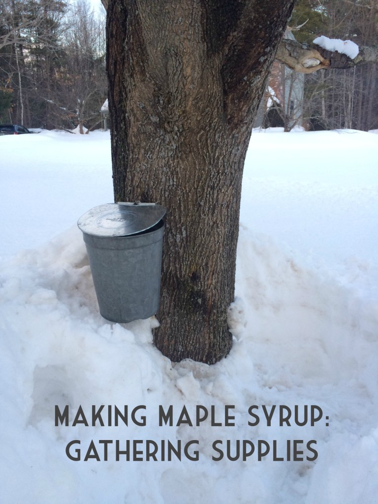 How to Make Maple Syrup Gather Maple Tapping Supplies From the Family With Love 1