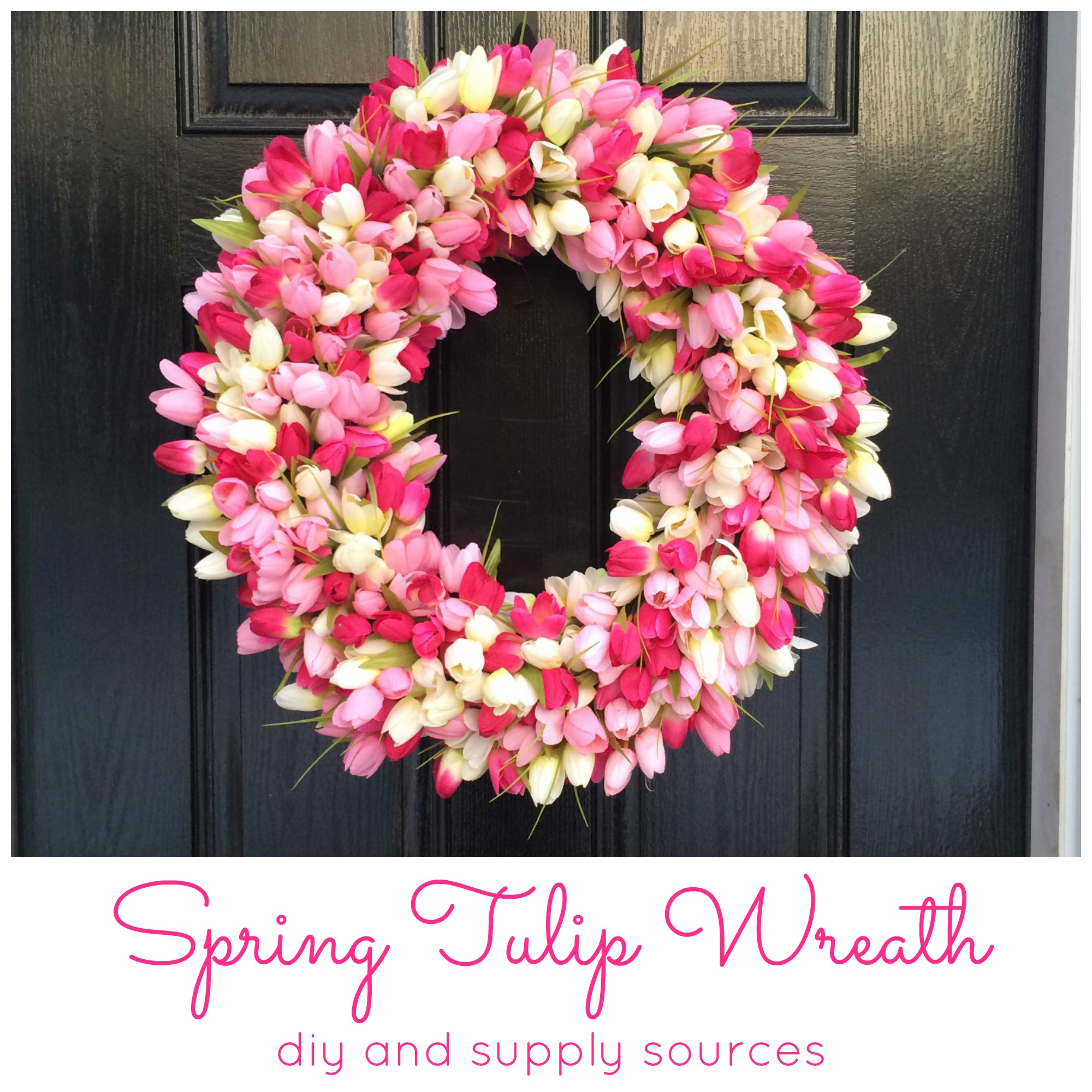Pinterest Project! Spring Tulip Wreath diy