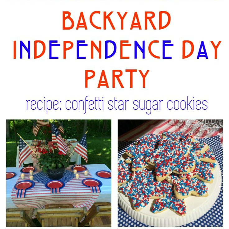 Happy Independence Day! Backyard Party and Recipe: Confetti Star Frosted Sugar Cookies