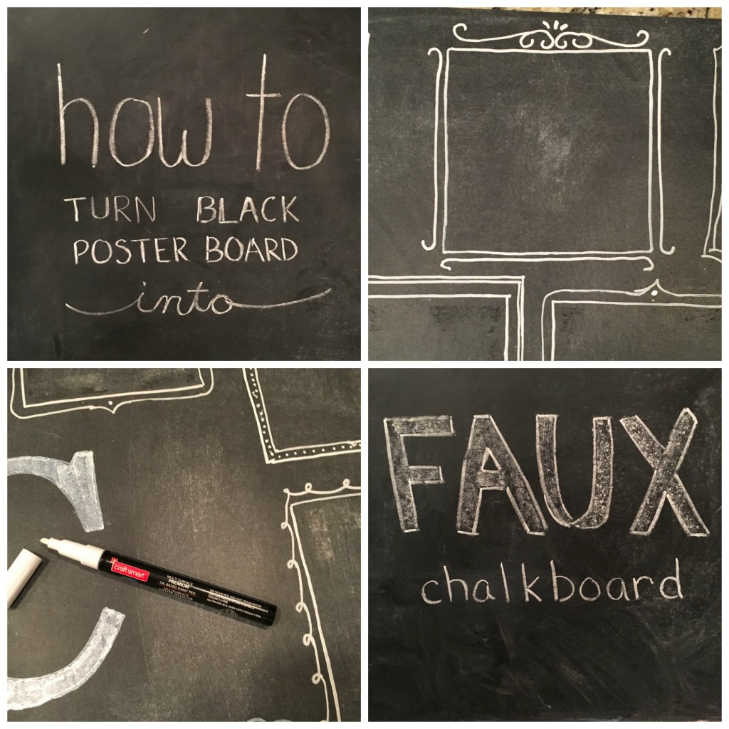 How to Turn Poster Board into a Faux Chalkboard From the Family With Love link