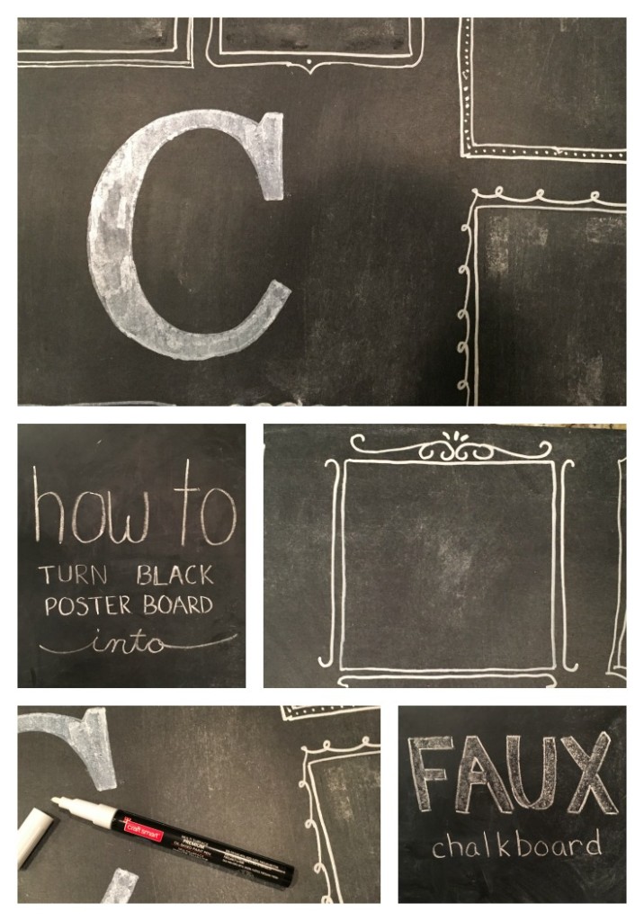 How to Turn Poster Board into a Faux Chalkboard From the Family With Love pinterest