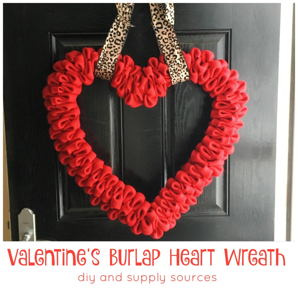 Valentines Day Heart Wreath Burlap tutorial From the Family With Love Instagram