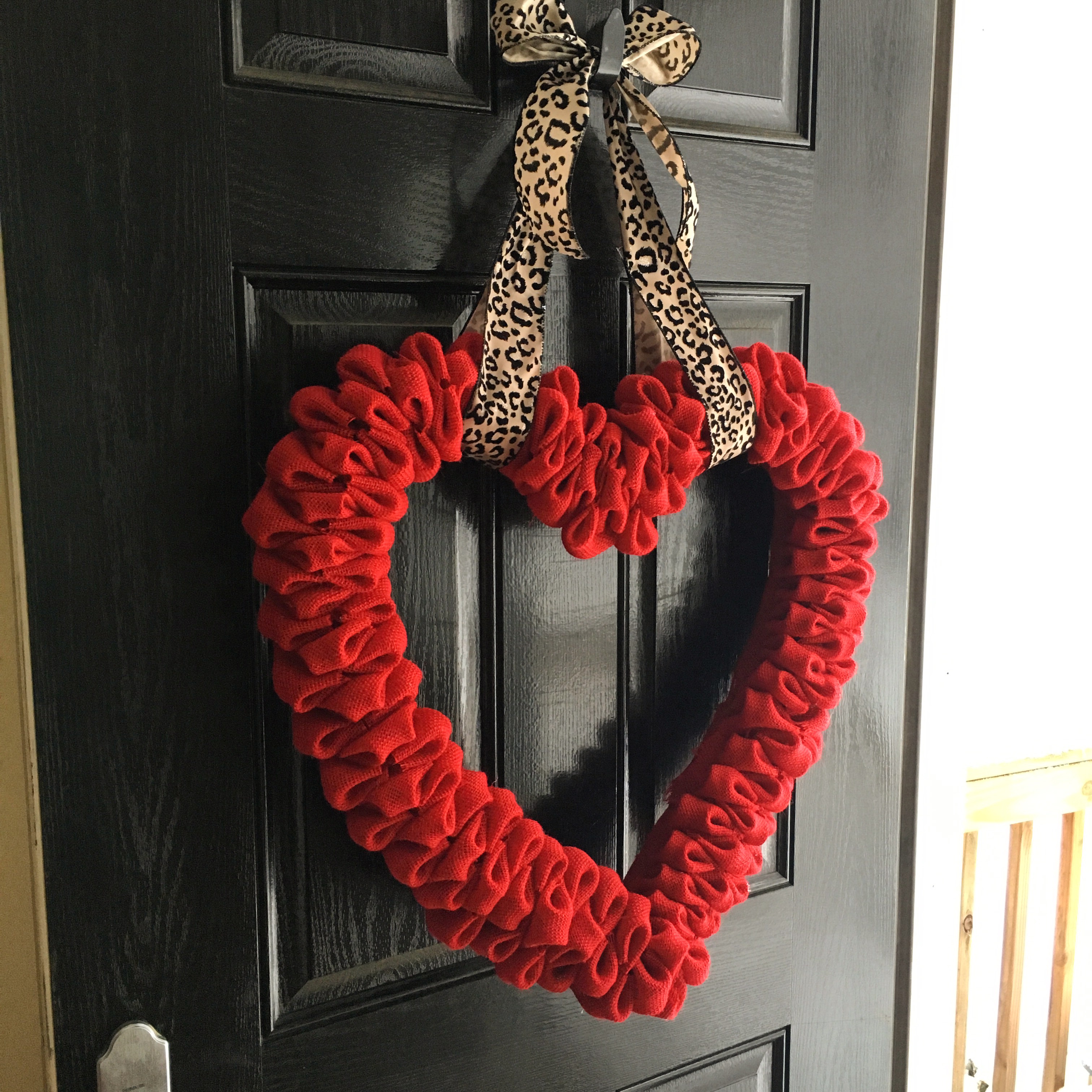 Pinterest Project Valentines Burlap Heart Wreath Diy