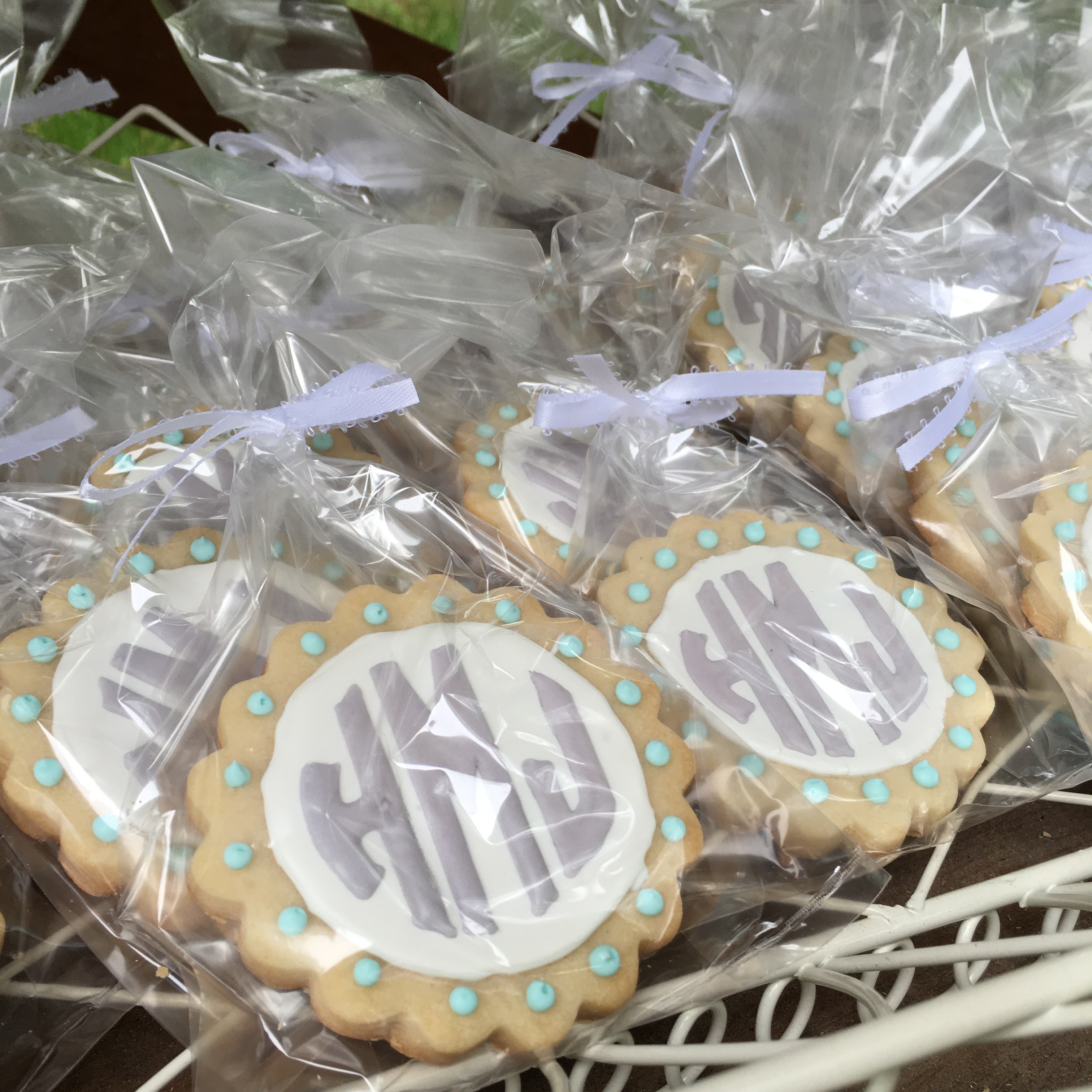 A Whale of a Party Welcome to Hunter's First Birthday Party Main From the Family With Love Monogram Cookie Favors