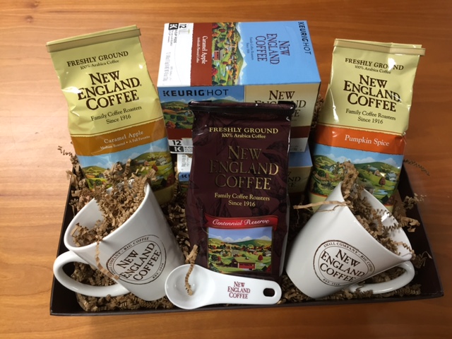 New England Coffee gift basket From the Family With Love
