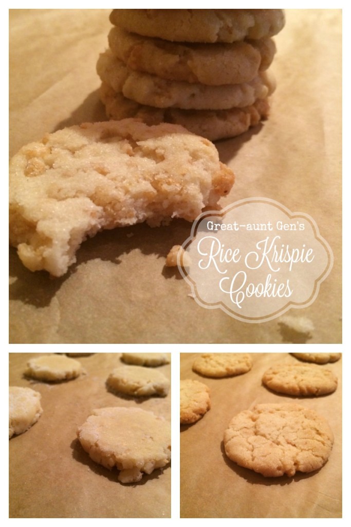 Great-aunt Gen's Rice Krispie Cookies Twelve Days of Baking Recipe From the Family With Love
