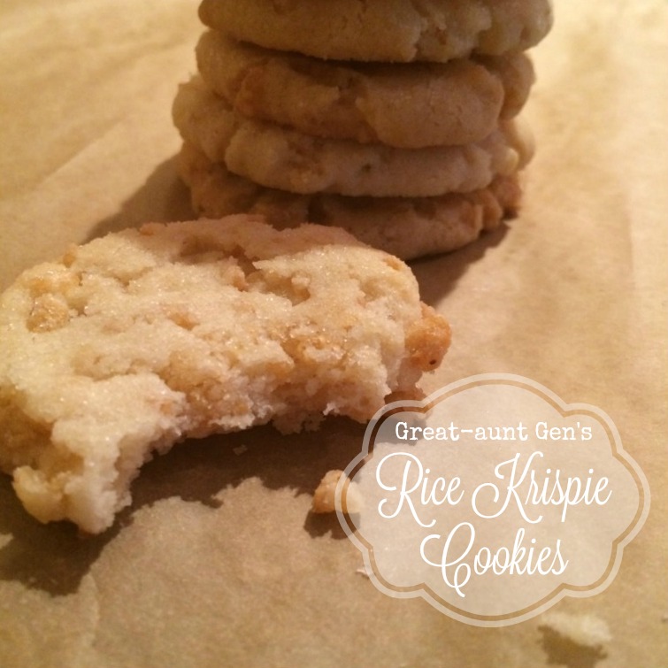 Third Day of Baking: Great-aunt Gen’s Rice Krispie Cookies