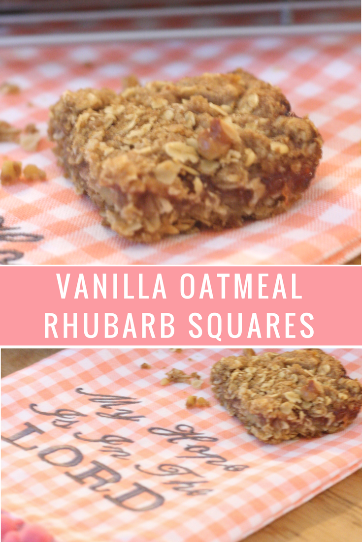 From the Harvest: Oatmeal Vanilla Rhubarb Squares