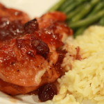 Cranberry Baked Chicken - easy weeknight meal recipe with Hannaford - 5 ingredients or less - From the Family With Love