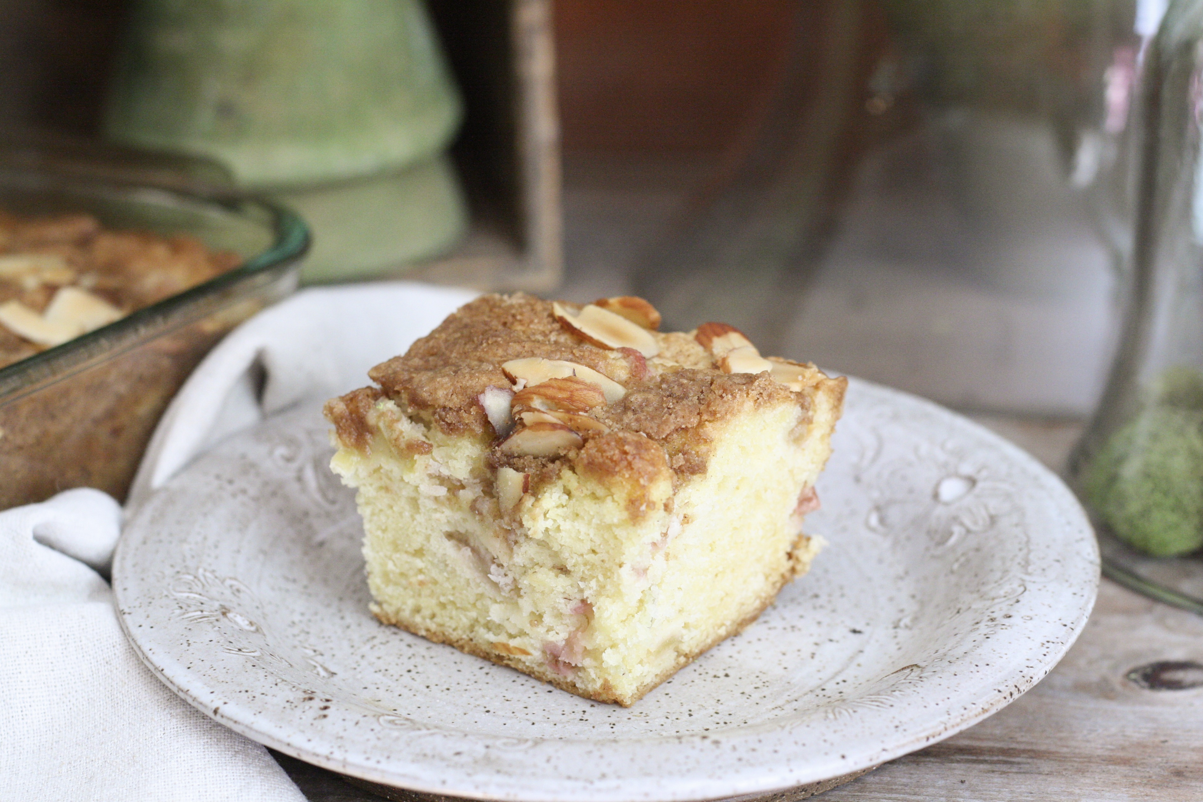 Almond Rhubarb Coffee Cake Recipe - From the Family With Love-2