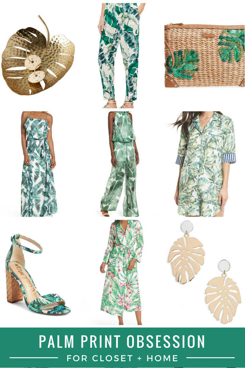 Palm Print Obsession for closet and home for every budget - From the Family With Love