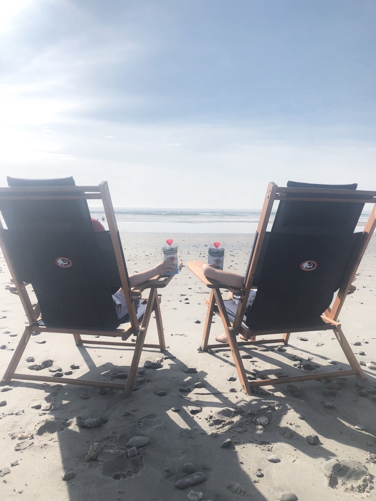 From the Road: NH Jenness State Beach Rye NH - Stonyfield yogurt pouches - From the Family