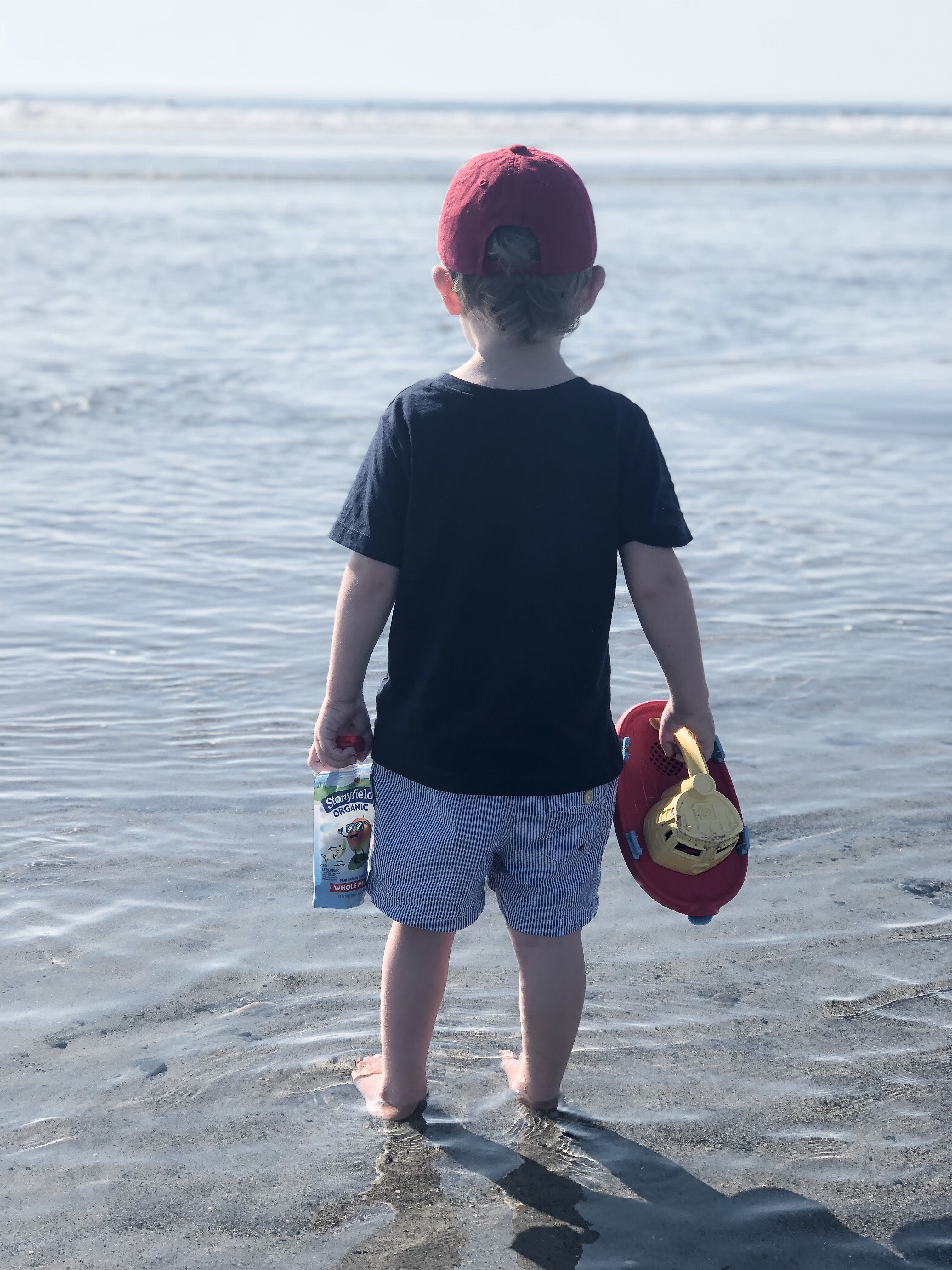 From the Road: NH Jenness State Beach Rye NH - Stonyfield yogurt pouches