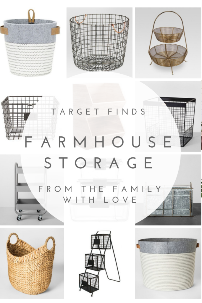 Farmhouse Storage Ideas from Target -  gift idea - gift round up - From the Family