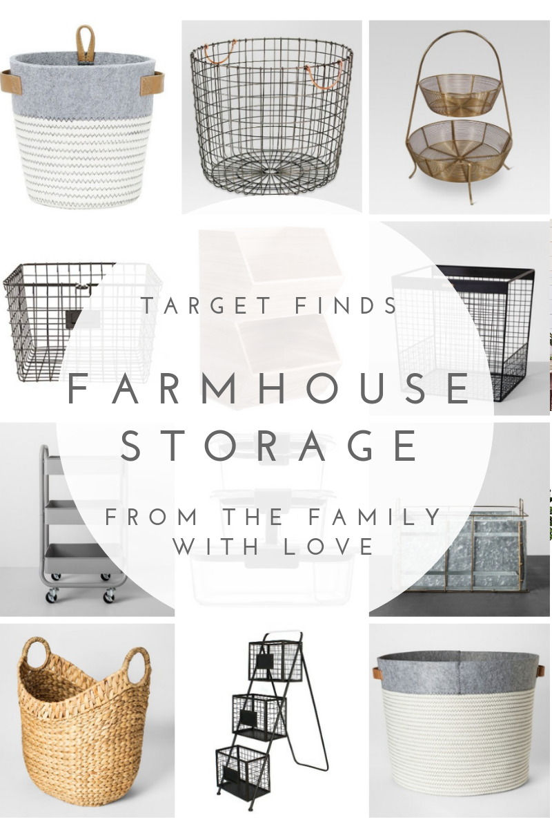 Farmhouse Storage Ideas from Target - gift idea - gift round up - From the Family