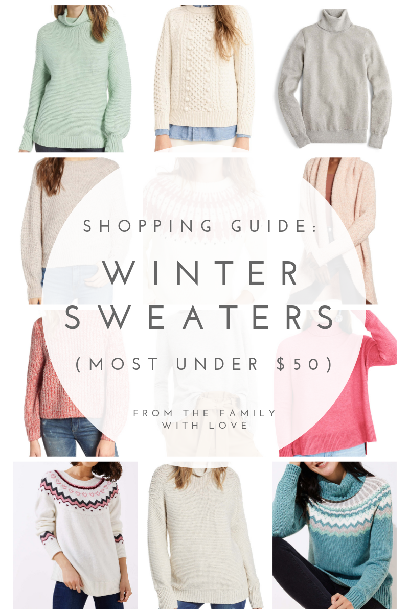 Winter Sweaters - Shopping Guide - From the Closet - From the Family