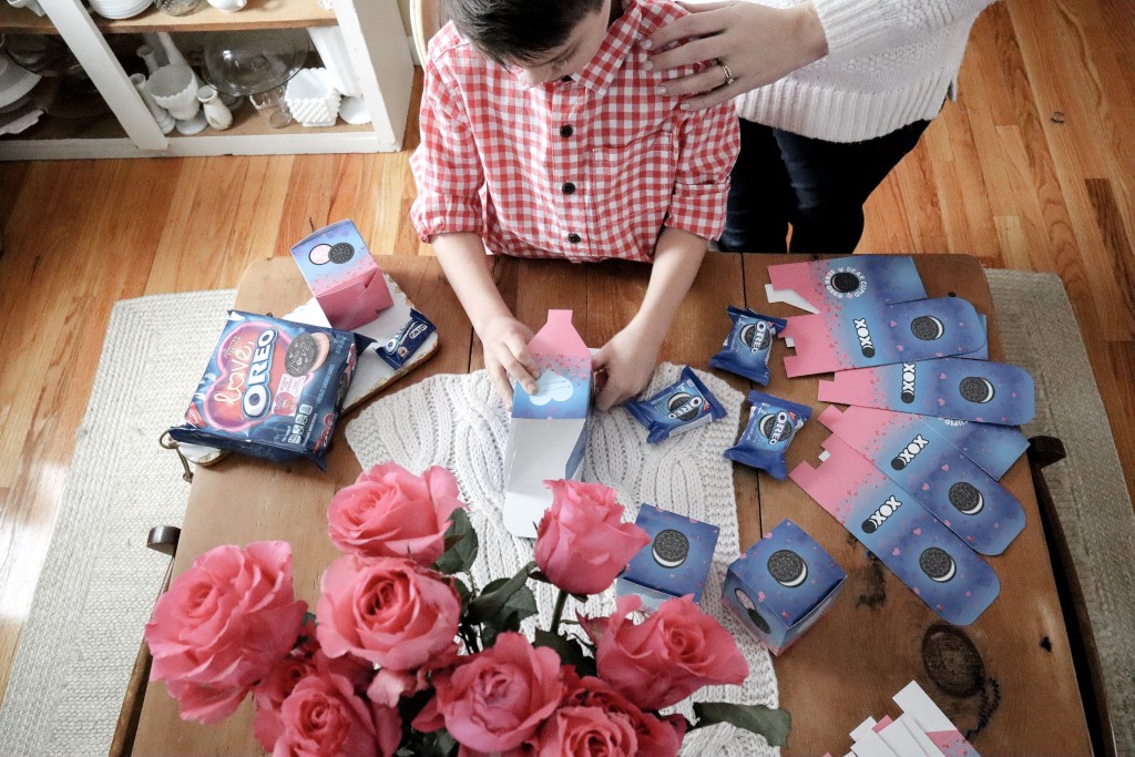 Easy Valentine Favors - OREO cookie Valentines - OREO Valentine Exchange Kit - From the Family