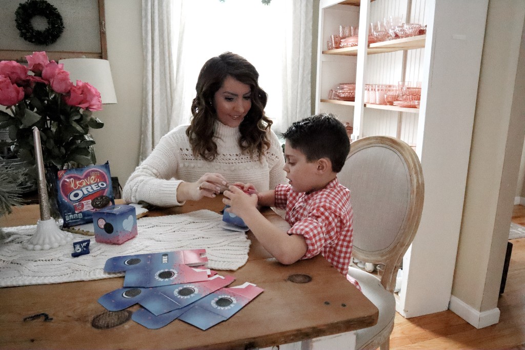 Easy Valentine Favors - OREO cookie Valentines - OREO Valentine Exchange Kit - From the Family