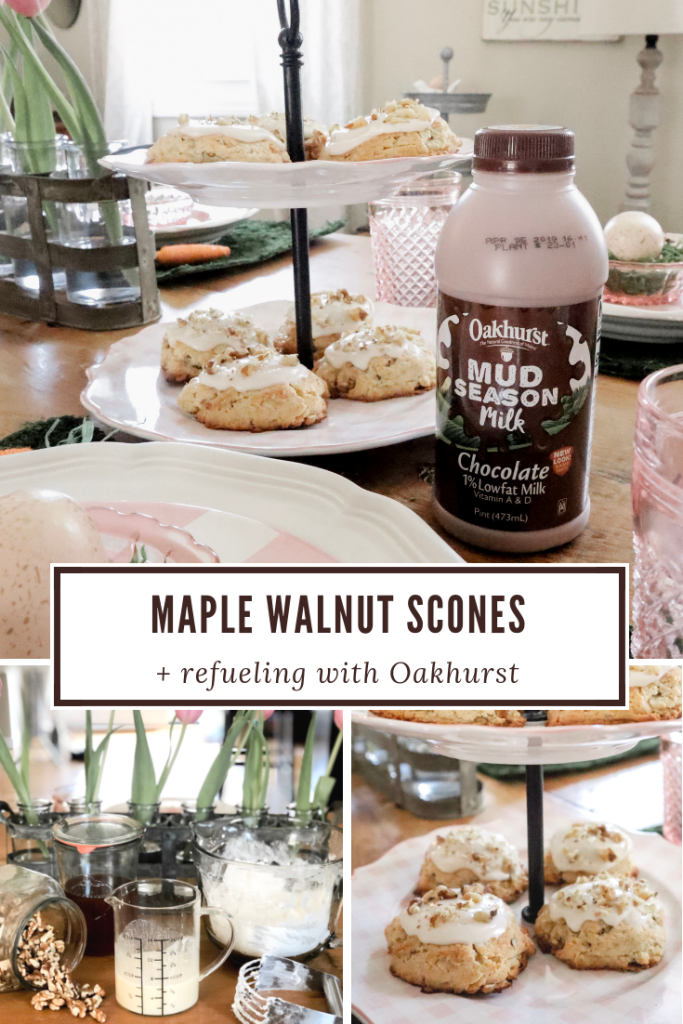 Maple Walnut Scones - Maple Tapping and Mud Season with Oakhurst Milk