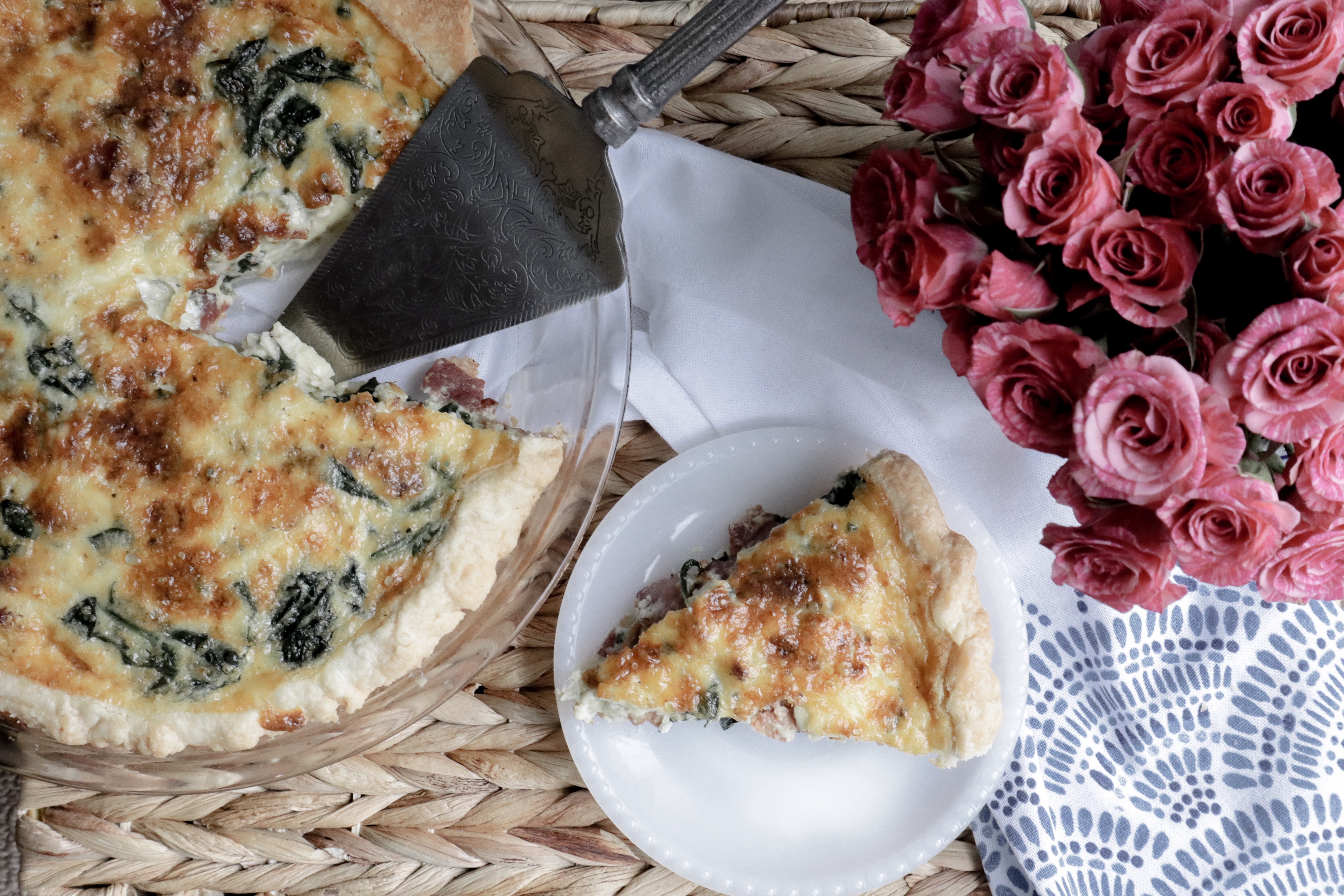 Spring Planting and Mud Season with Oakhurst Milk + Spinach, Bacon & Blue Cheese Quiche Recipe
