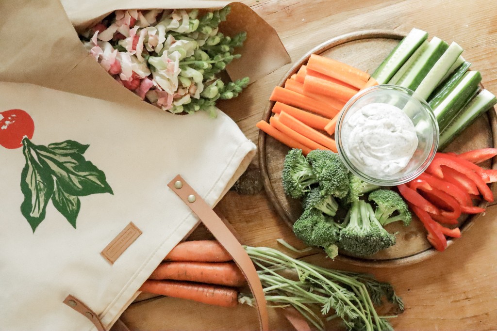 Farmers Markets and Mud Season with Oakhurst Milk + Simple Veggie Dip Recipe