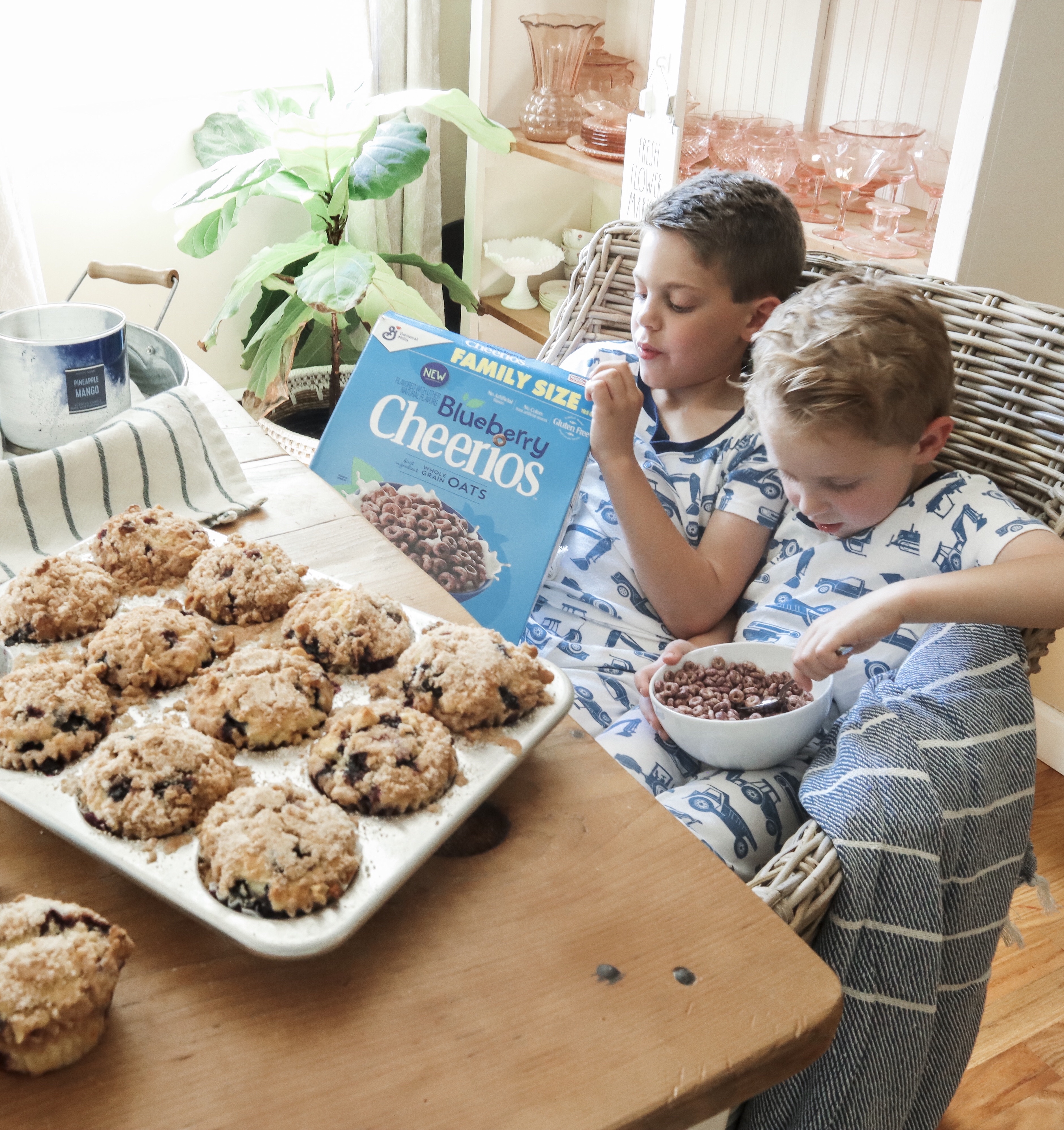 Blueberry Muffins with NEW Blueberry Cheerios