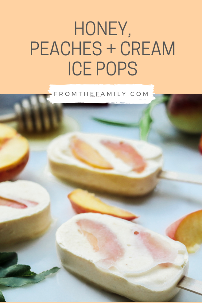 Honey Peaches + Cream Ice Pops Peaches and Cream Popsicles with Oakhurst