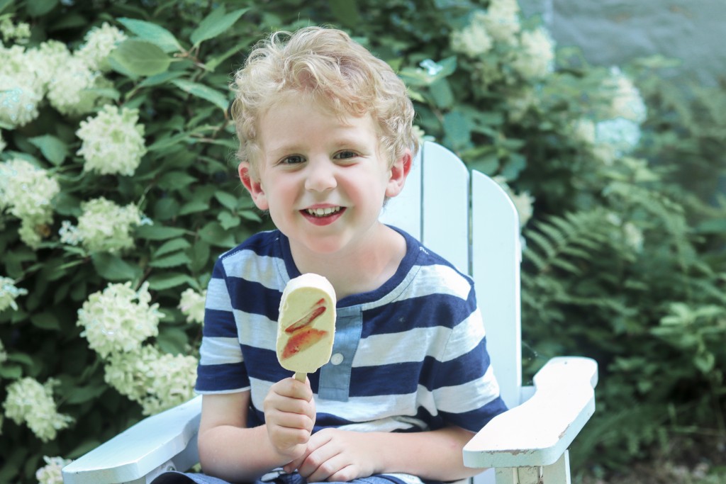 Honey Peaches + Cream Ice Pops Peaches and Cream Popsicles with Oakhurst