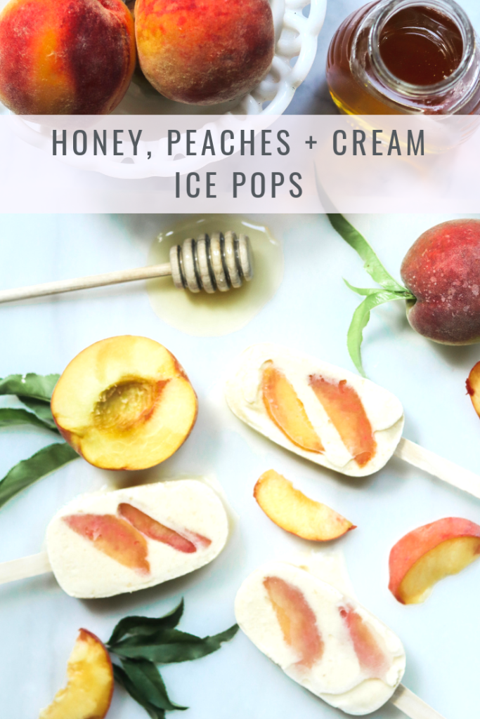 Honey Peaches + Cream Ice Pops Peaches and Cream Popsicles with Oakhurst