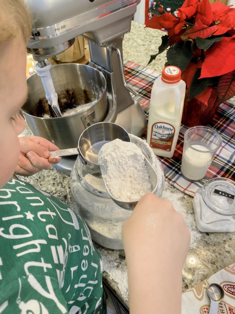 Cookies for the family with Oakhurst Chocolate Crinkles, Pecan Tassie Thumbprints, Frosted Sugar Cookies served with Eggnog and hot cocoa