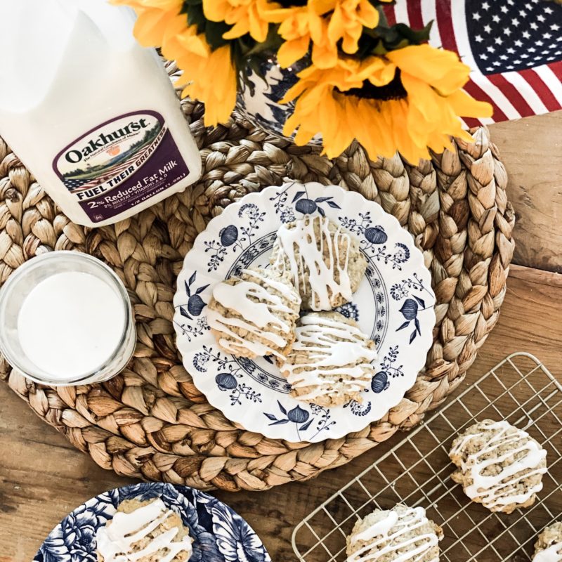 Iced Oatmeal Cookies with Oakhurst Dairy