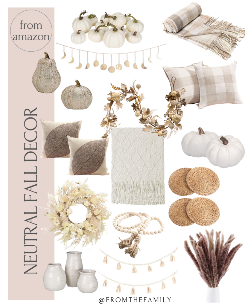 Neutral fall decor for the home from Amazon Shopping Guide