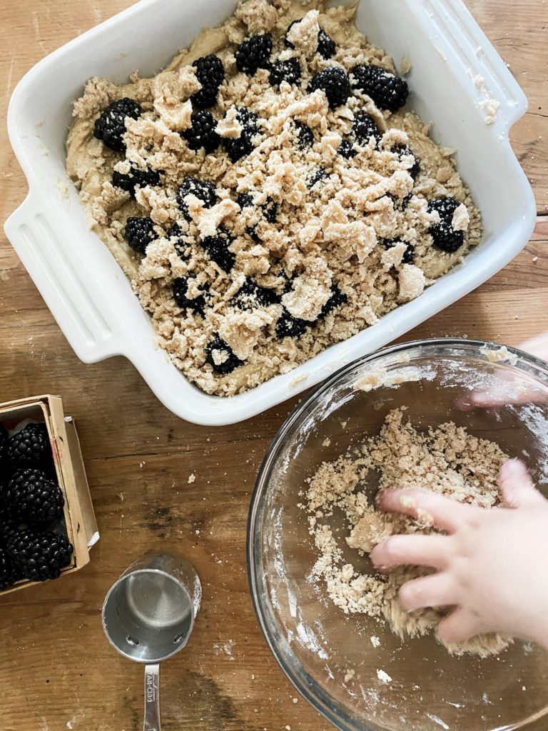 Blackberry Streusel Coffee Cake with Oakhurst Dairy