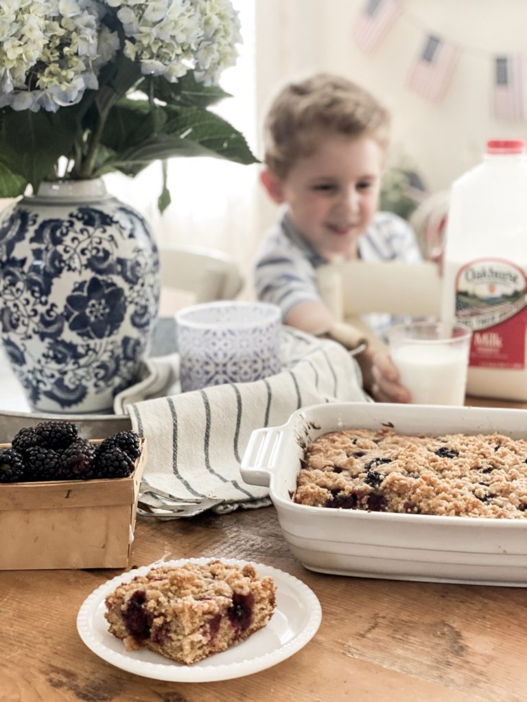 Blackberry Streusel Coffee Cake with Oakhurst Dairy