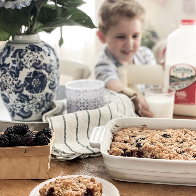 Blackberry Streusel Coffee Cake with Oakhurst Dairy