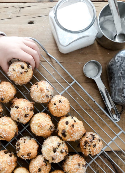 Mini Chocolate Chip Muffins with Mini Chocolate Chips