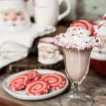 Pinwheel Swirl Cookies with Gifford Pink Peppermint Stick Milkshakes