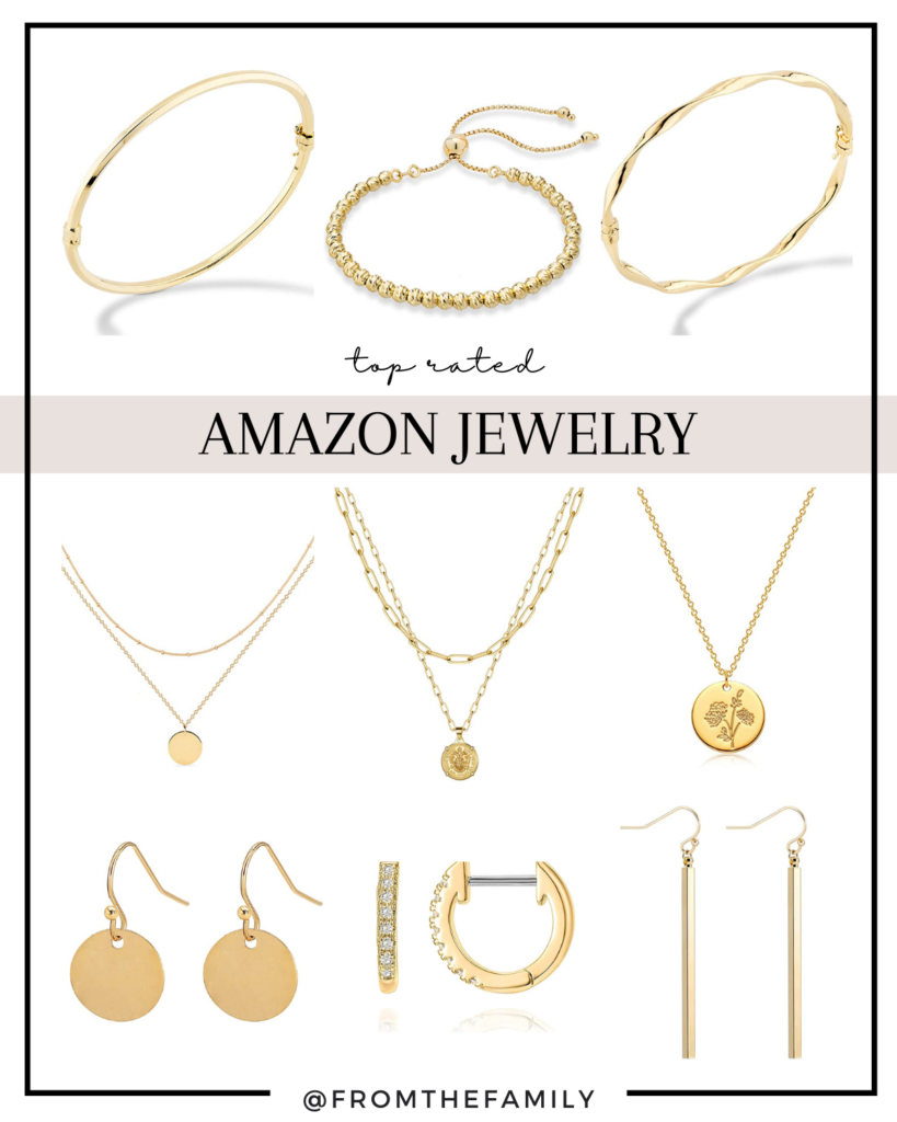 Amazon Accessories top rated gold jewelry, Amazon gold earrings, Amazon gold bracelets, Amazon gold necklace
