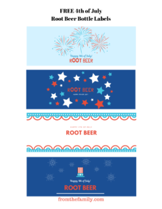 Free Printable 4th of July Root Beer Bottle Labels 