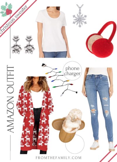 Amazon Fashion // 5 fall outfits with sweaters bonus Christmas cardigan outfit