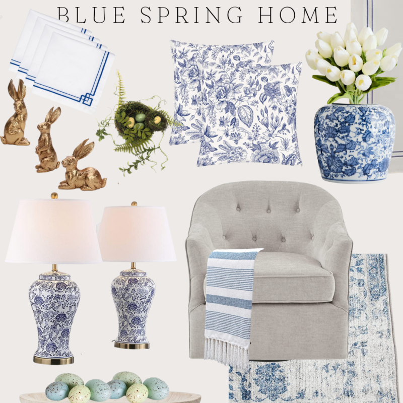 Amazon Home // Blue Spring Home Decor