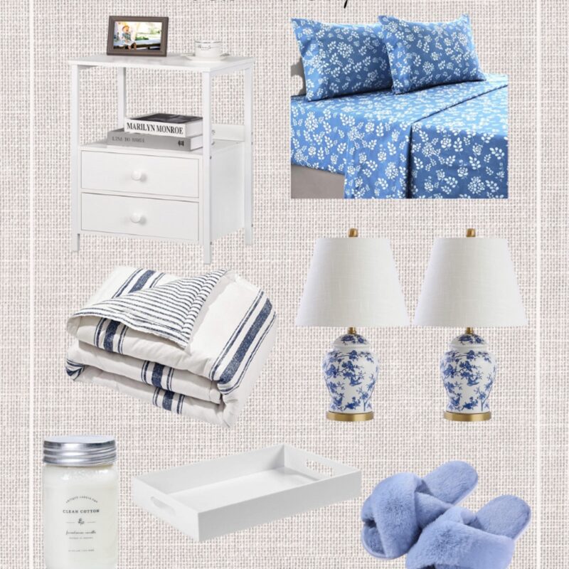 Amazon Home // Blue and White Bedroom Inspo