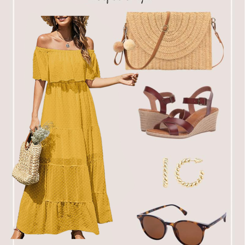 Amazon Outfit // Yellow Ruffle Maxi Dress