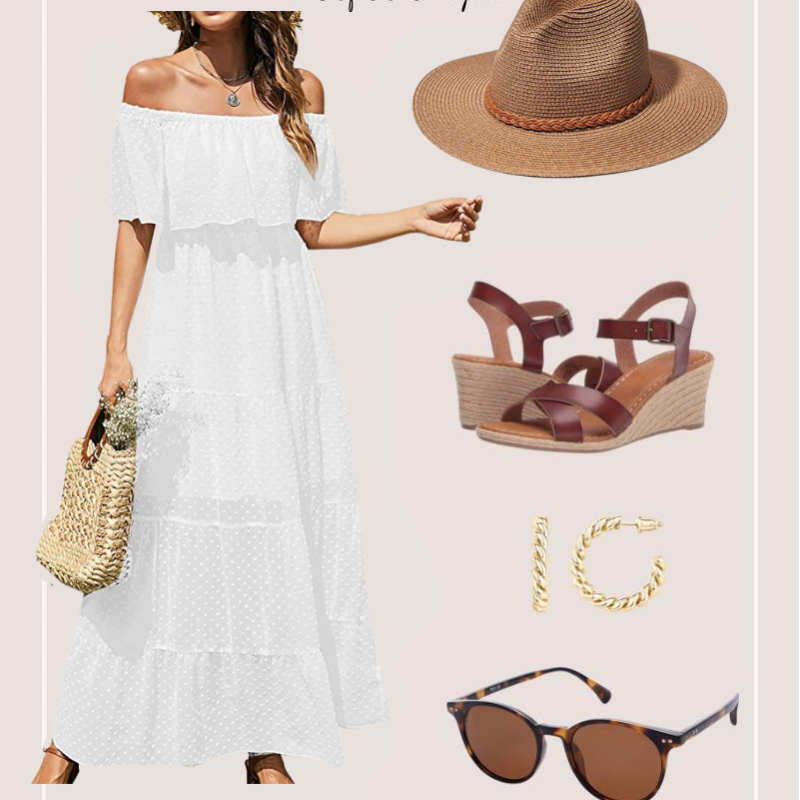 Amazon Outfit // White Ruffle Maxi Dress