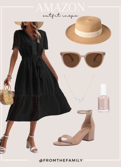 Amazon Outfit // Black Swiss Dot Summer Dress